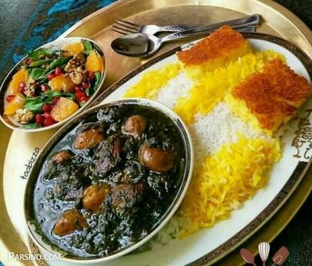 خورش-آلو-اسفناج-1